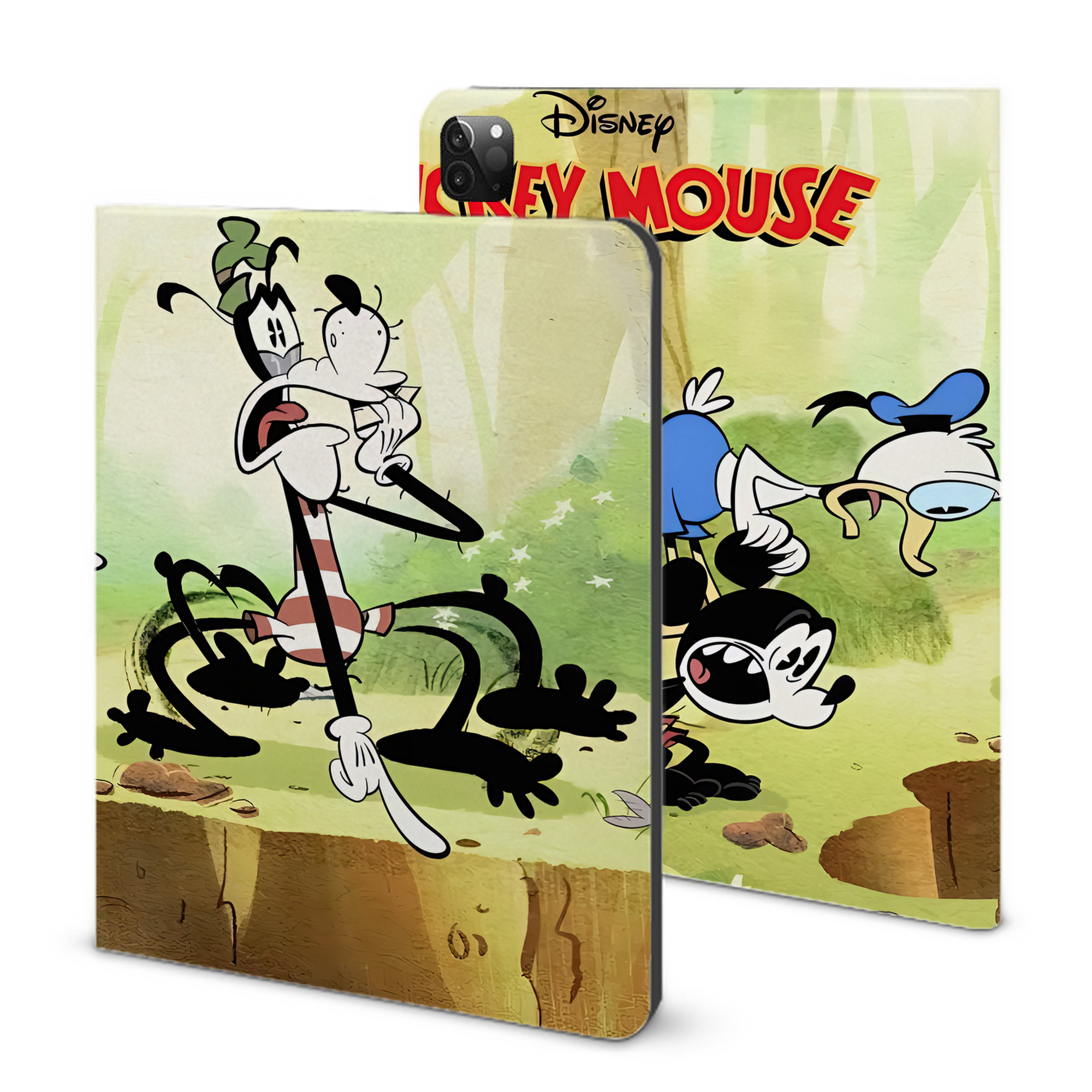 （画像用） ミッキーマウス Mickey Mouse IPadケース ペンホルダー付き ブックスタイルデザイン